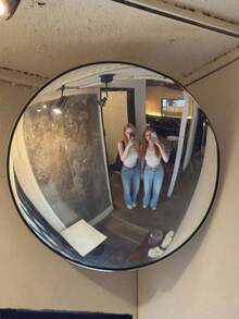 1PC Acrylic Convex Mirror, 360° Wide Angle HD Garage Blind Spot Safety Mirror - Waterproof And Anti-Fouling, Indoor/Outdoor Use, High-Resolution Concave Design, Suitable For Home, Stores, Parking Lots, Warehouses And Offices - Square Mount Portable Plastic Convex Anti-Theft Mirror Mirror Traffic School Community - Multicolor - View 2