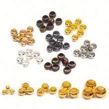 200pcs Zinc Alloy Crimp Beads - DIY Jewelry Making Stopper Beads Set