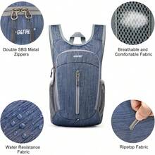 - Mochila de senderismo de 10 litros, mochila ligera y plegable - Azul Oscuro - Ver 3