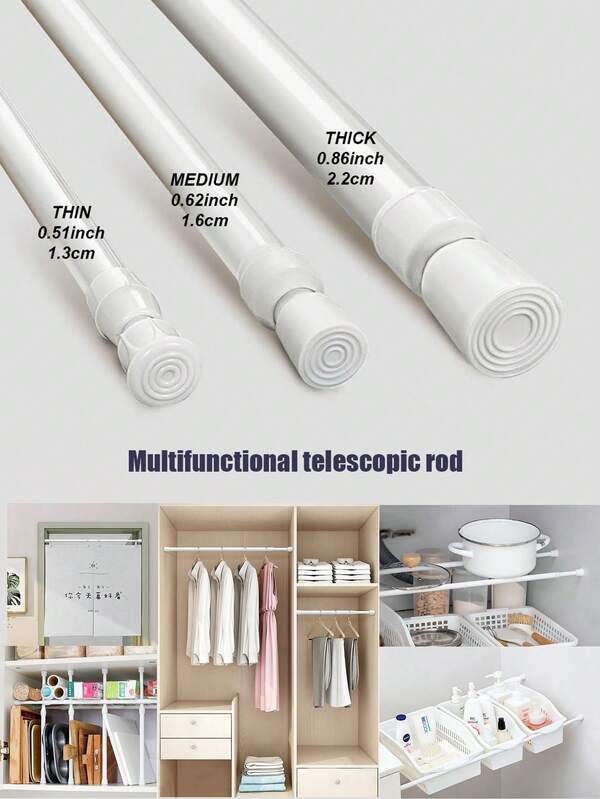 1pc/2pcs Shower Curtain Brackets – Shower Curtain Bases, Shower Curtain Rod Holders, Shower Curtain Rods, Curtain Rod Brackets, Shoe Cabinet Brackets; Adjustable Nail-Free Shower Curtain Brackets, Wall-Mounted Curtain Hooks, Towel Rod Bracket Hooks, Accessories For Kitchen, Bathroom, Toilet, Bedroom, Living Room Bathroom Decor Christmas Decor