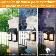 Lámpara Solar Exterior - Luz LED con Sensor de Movimiento, 3 Modos Iluminación, IP65 Resistente al Agua, Automática Día/Noche - Negro - Ver 5