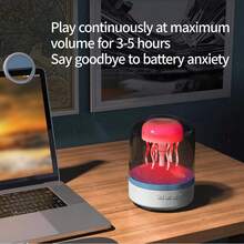 Jellyfish Design RGB Light Bass Speaker Small Plastic Loudspeaker With Dazzling Lights Max - Một cỡ - Xem 4