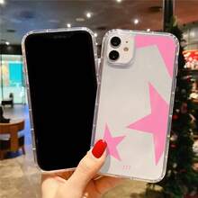 Pink Star Lucky 777 Beautiful Transparent Phone Case For IPhone 16 11 15 14 13 12 Pro Max Plus, Cute Gift For Girls - 無色 - 查看 6