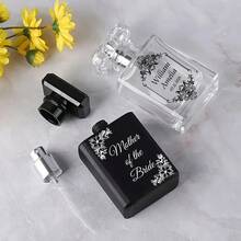 1 件个性化婚礼香水瓶 - 刻有新娘的姓名和日期，优雅的花朵喷雾瓶，窄口设计 - 可重复使用的玻璃喷雾瓶，新娘礼物，婚礼纪念品，精油专用 - 送给新娘母亲的礼物 - 不含 PVC 的材料，易于清洁，高品质设计，不含 PVC 的材料，方便清洁 - 彩色 - 查看 2