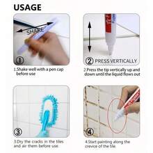 10pcs White/Gold, Tile Seam Repair Pen, White Tile Filling Pen, Bathroom Tile Floor Repair Kit, Mildew Proof And Waterproof Tile Marker, Home Improvement Wall Seam Marker