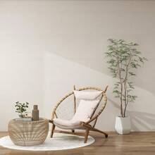 米色亚麻纹理PVC防水自粘墙纸，适用于客厅、卧室、家居装饰、墙纸、橱柜、桌面、家具翻新，易于DIY安装，撕开即可粘贴，尺寸40cm*100/300/500cm - 米色 - 查看 5