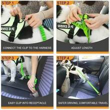 1pc High Grade Dog Car Safety Belt Dog Safety Belt With Damping Belt And Reflective Line Adjustable Length Suitable Any Dog - Multicolor - View 4