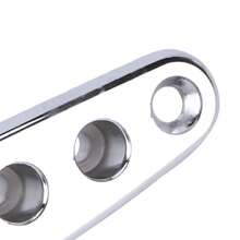 Placa de paso de cuerdas de guitarra, placa de casquillo de paso de cuerdas del puente de guitarra para piezas de guitarra eléctrica y bajo (Plata, 1 pieza)