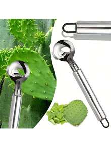 4/3/2/1 Piece Cactus Peeler Set - Stainless Steel Fruit And Vegetable Peeler, Spoon Melon Baller And Seed Remover - Easy-To-Use Kitchen Gadgets For Home And Restaurant - Silver - View 3