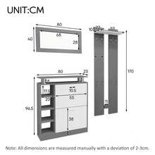 Clothing & Closet Storage Set - Grey + White + Particle Board - View 3