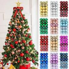 36个圣诞派对装饰球，圣诞挂球，塑料球，圣诞挂饰，圣诞装饰品，适用于圣诞树装饰、家居装饰、户外装饰、节日派对装饰、圣诞派对用品、圣诞主题节日挂饰、圣诞装饰品、家居圣诞礼物、圣诞装饰 - 彩色 - 查看 7