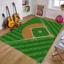 Alfombra de béisbol para recámara, 5 x 7 pies, antideslizante, para sala de estar, decoración de sala de béisbol - Béisbol_1 - Ver 11