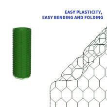 Sechskantgeflecht 6-Eck 25m - 50cm hoch - Gartenzaun Maschendraht - Maschenweite 25mm Drahtgitter Zaun - PVC-beschichtetes Grün Gartenzaun