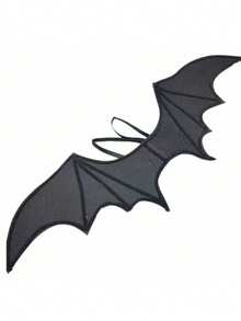 1 piesă de spectacol de carnaval de Crăciun: Tornadă de liliac negru, cu elasticitate corespunzătoare, aripi de liliac gotice - Negru - Vizualizare 7