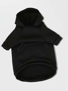 1 قطعة بلوفر للحيوانات الأليفة، ملابس قطط، دافئة للشتاء، بطانة حرارية للبودل والتيدي والبيشون فريز والكلاب والجراء الصغيرة، مناسبة للخريف/الشتاء، مانعة للتساقط، مناسبة لقطط الراغدول - الأسود - مشاهدة 5