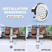 Conjunto de 4 elegantes tampas de ralo para pia com botão decorativo - à prova de vazamentos, fáceis de instalar, para banheiro e cozinha, acessório moderno para pia.