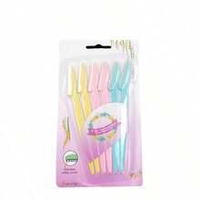 Kit 6 Lâmina De Sobrancelha E Barbear De Segurança - Multicolorido - Visão 4