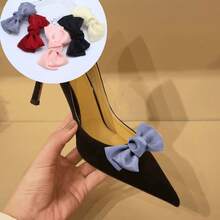 Modische abnehmbare Satinschleife Schuhclips, Schuhzubehör geeignet für verschiedene Schuhstile, Basic