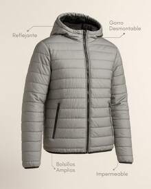 Men Jackets And Coats - Reflective / Gray - View 2