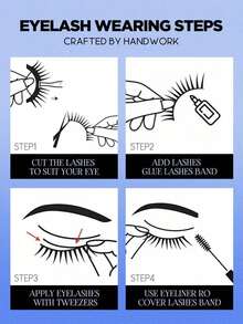 6 Pairs Wet Manga Lashes: Anime False Eyelashes With Wet Look, Wispy & Natural A Doe-Eye Effect, Reusable Makeup - Đen 3 - Xem 6