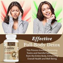 Zeolite Detox Capsules, Organic Activated Charcoal, Bentonite Clay, 1-2 µm Clinoptilolite, Maximum Absorption, Gut Liver Detox Cleanse Full Body For Women Men, 90 Capsules, Free Shipping - Không có hương vị - Xem 6