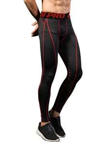 TendenciaPantalones de compresión para Hombre, Leggings Deportivos de Entrenamiento Bolsillo/sin BolsilloCalidad premium - Negro - Ver 12