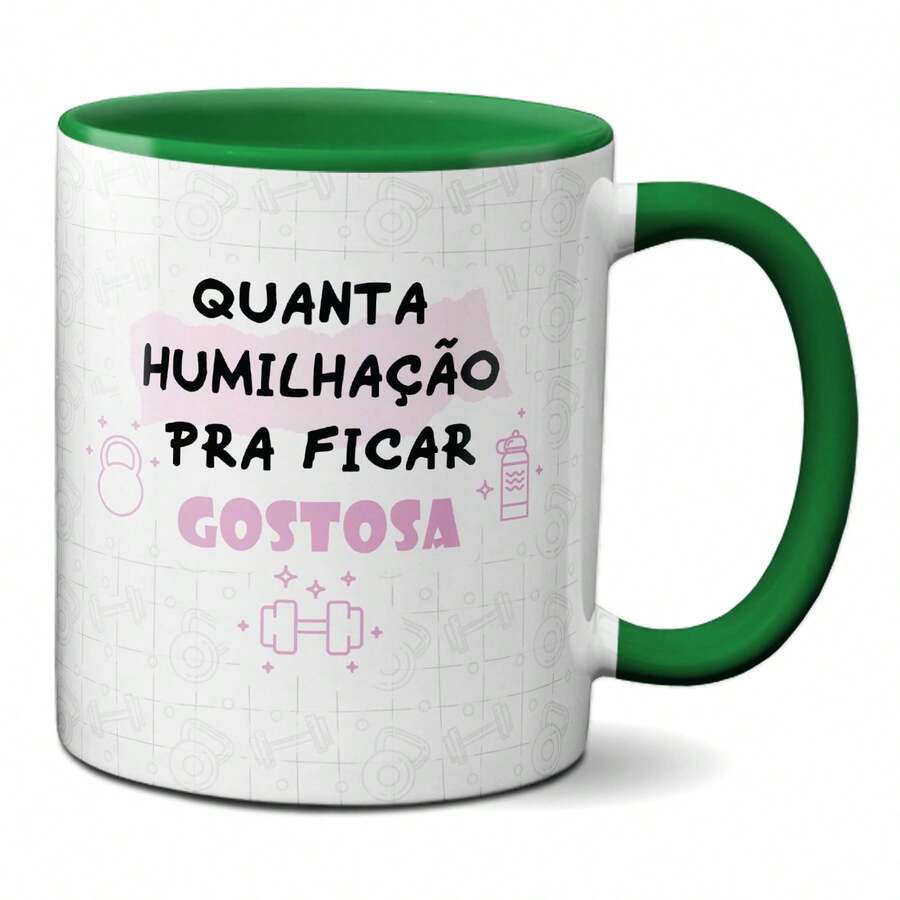 Academina Workout Mug How Much Humiliation To Become Hot - Green - View 1