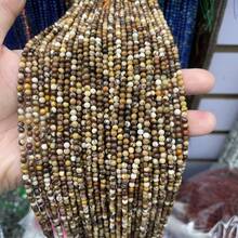 15 英寸 3 毫米天然石圆珠，虎眼石/紫水晶/石榴石/玛瑙等天然材料，多色脉轮疗愈石，适合 DIY 珠宝制作/手链/项链