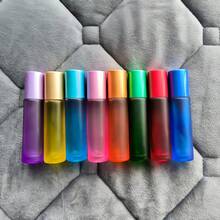 4/8pcs 10ML Perfume Essential Oil Refillable Glass Roll-On Bottles, Portable Fragrance Dispenser, Reusable Oil Vials For Travel - Multicolor - View 9