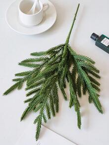 1 件人造松树叶树枝真实触感假绿叶松枝仿茎适用于 DIY 圣诞花环装饰和家庭花园装饰 - 綠色 - 查看 6