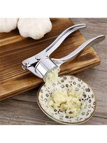 1 pieza Prensa de ajo fácil, Triturador de ajo manual, Molinillo de ajo, Molinillo de jengibre, Pequeña herramienta de cocina, Compacta, Ligera - Multicolor - Ver 1