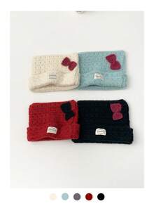 Cute Cat Ear Plush Hat, Thick Warm Ear Protection, Korean Sweet Makeup, Versatile Knit Cap, Autumn/Winter; Sweet Cute Cat Ear Plush Knit Hat, Warm, Versatile, Small Logo Knit Hat; Sweet Cute Cat Ear Plush Knit Hat, Warm, Versatile, Small Logo Knit Cap, Autumn/Winter