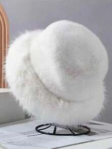 1件装 女士加厚混纺纹理休闲保暖渔夫帽 适合日常佩戴 秋冬季男女服装 - 彩色 - 查看 5