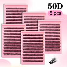 Waloshow Wholesale Price 200Pcs Lash Clusters, 10D 20D 30D 40D 50D 80D 100D Russian DD Curl False Eyelashes Set - 0.07mm Thickness, Natural Fluffy Extra Thick Mixed Styles, D Curl, Lengths 6-15mm, Self-Adhesive Reusable Eyelash Extensions For Beginners