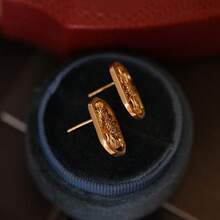 1 Pair Classic Square Candy Stud Earrings, 1 Pair Golden Sunflower Stud Earrings, Suitable For Valentine's Day Gift, Wedding, Engagement, Anniversary, Party Jewelry