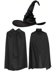 Halloween Witch Hat, Cosplay Party Black Witch Hat, Wizard Hat, Halloween Costume Accessories, Twisted Pleated Wizard Hat For Halloween Crown Party Decoration, Whether You Dress Up As A Witch, Wizard Or Any Other Character, This Witch Hat Is The Perfect Complement To Your Outfit. Its Classic Design And Colors Make It Easy To Match With Any Outfit, Making It A Must-Have Accessory For Any Halloween Celebration