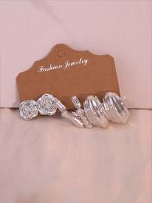 Pendientes de botón de plata, pendientes minimalistas de gota de resina, elegantes y de moda