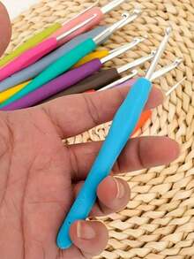 12pcs/Set Random Color Crochet Hooks, Handmade Diy Knitting Needles Crochet Tools - Multicolor - View 8