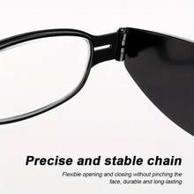 Portable Folding Reading Glasses With Blue Light Blocking Lenses - Durable Metal Frame, Lightweight And Compact Design, Includes Storage Case - Unisex, Suitable For Reading, Computer, Mobile Phone - Ideal Gift For Men And Women, Computer Glasses, Fashion Glasses, High-Quality Lenses, Vision Correction, Office Workers, Screen Time Protection, Fashion Frame, Sturdy Structure, Digital Device Users - Black - View 6