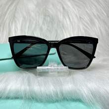 Women's 2-In-1 Clip-On Glasses Acetate Nylon Square Size L - đen - Xem 5