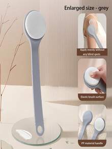 1 pièce Brosse ergonomique à long manche pour lotion corporelle - avec tampon éponge, atteint facilement les zones difficiles, exfoliation en douceur et hydratation, outil de soins de la peau quotidiens, application lisse et pratique