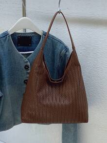 Fashionable Large Capacity Shoulder Bag For Women, Design Tote Bag - Coffee - View 8