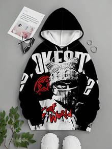 Men's 3D Printed Fashionable Novelty Pattern Hooded Long Sleeve Sweatshirt, Autumn/Winter Men's Pullover Hoodie With Drawstring And Pockets - Multicolor - View 3