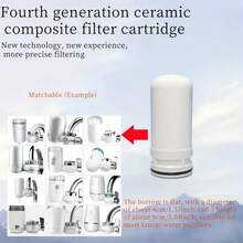 9/6/3 szt. wkładów filtrujących do wody kranowej | Ceramiczny kompozyt, wielostopniowa filtracja | Wymienny wkład filtra do wody kranowej | Filtr z węglem aktywnym, usuwa osady, redukuje chlor i kamień w wodzie kranowej. Zalecana wymiana co 3-6 miesięcy. Do baterii kuchennych, baterii łazienkowych, domu, filtrów do kranów, filtrów do zlewów, oczyszczaczy wody. - Biały - Zobacz 4