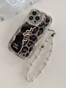 Snake Skin Painted Electroplated Bracelet Decor Soft Phone Case Compatible With IPhone 16/16 Pro/16 Pro Max, IPhone 15, XR, 7P 8P, P12 Pro Max, P13 Pro Max, P14 Pro Max, P13, P14, P11, P12, P14, XS/S/XS Max/7 8 GES2, Cute & Fashionable Thick Protective Phone Cover