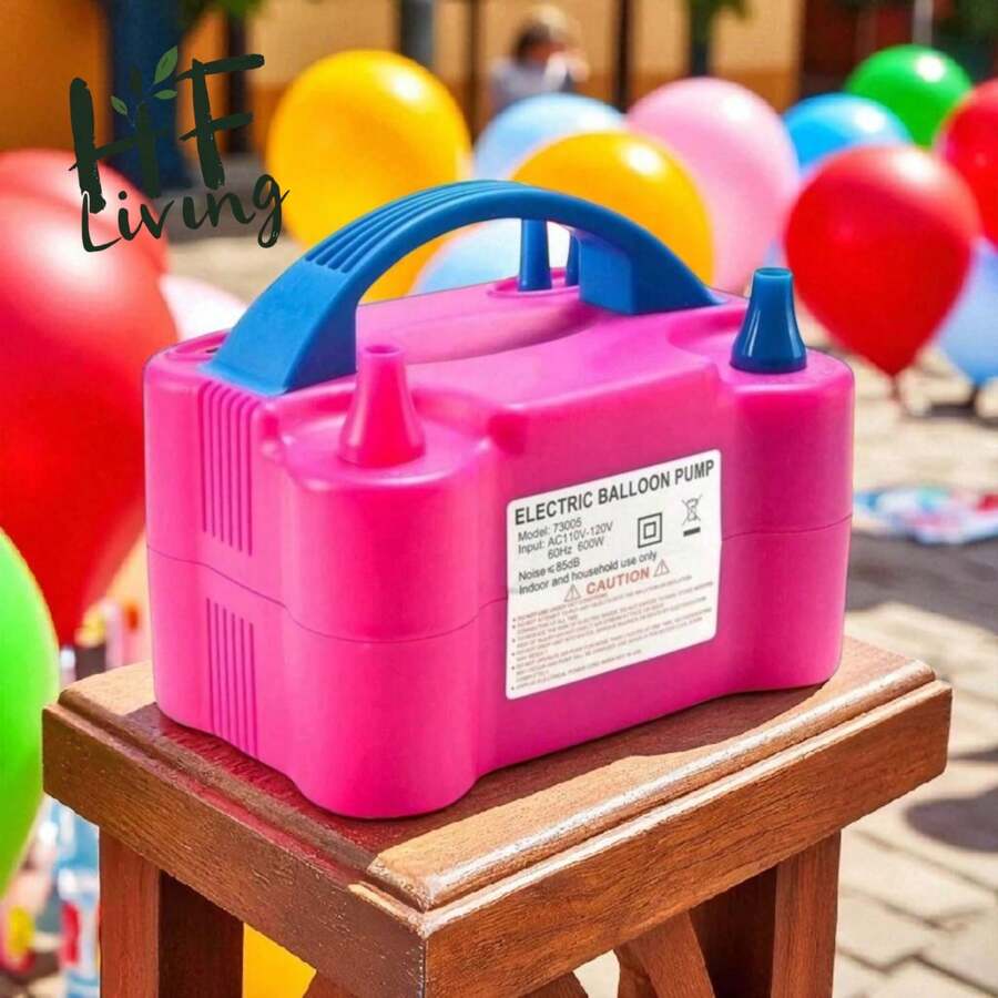 Bomba automatica para Inflar Globos - Inflador de Globos de Aire Eléctrica Máquina para Inflar Globos Portátil con Doble Boquilla Bomba de Globo Automático para Decoración Cumpleaños Bodas Fiesta