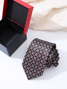 1pc Men's Necktie, Jacquard Tie, Fashion Versatile, Suitable For Party, Vacation, Work, Wedding And All Seasons - A - View 4