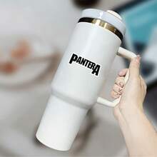 PANTERA Rock Band Ausgestanzte Vinyl Aufkleber - Wasserfester und strapazierfähiger Vinyl Aufkleber mit fetter Beschriftung & abgenutzten Kanten, leuchtende Farben & verschiedene Größen für Autos, Laptops, Wasserflaschen - Innen-/Außenbereich, wasserfeste Aufkleber