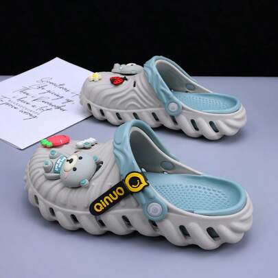 Sandalias deslizantes transpirables y huecas para mujer, cómodas sandalias exteriores de EVA, resistentes al olor y con estilo para la casa, antideslizantes y cómodas