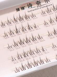 60 Clusters/Set Cartoon Style Small Flame Segmental Lower False Eyelashes